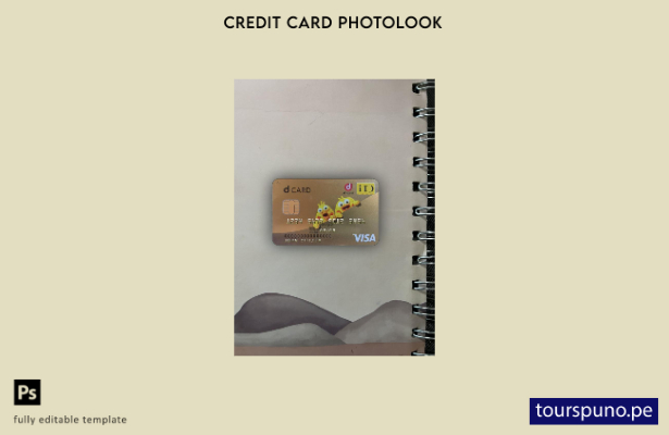 listo para imprimir plantilla frontal de aspecto fotográfico de la tarjeta Vis 5